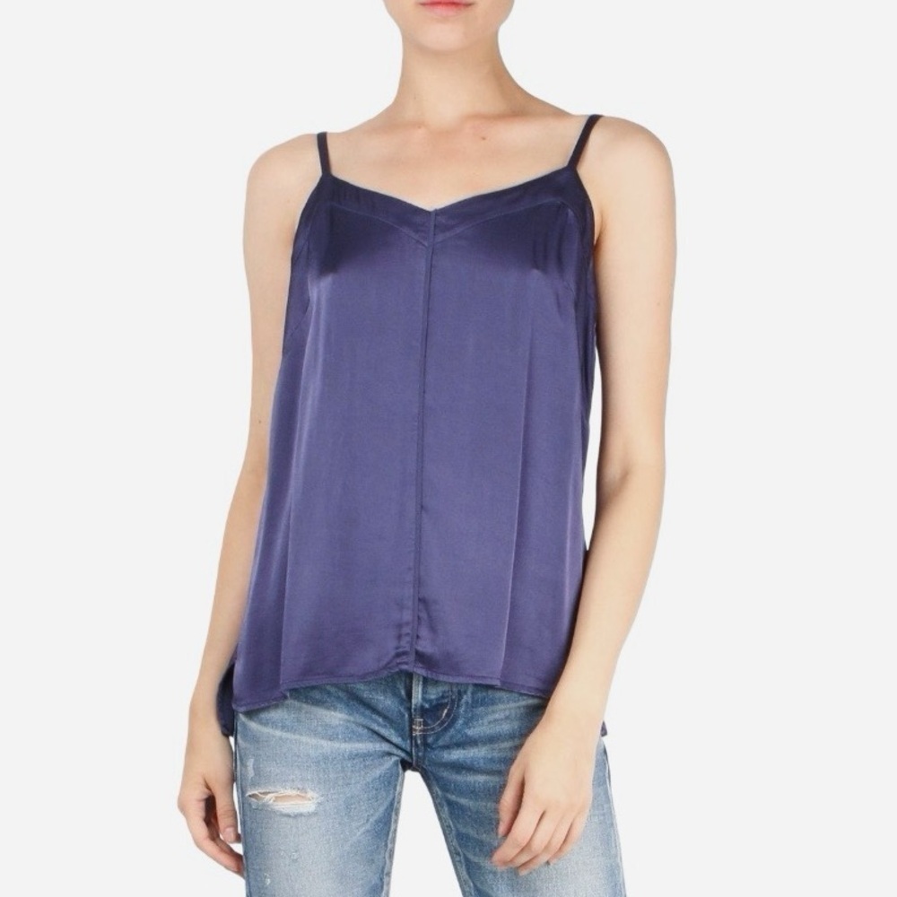 Xirena Emi Flowy Tank Top Navy Blue Adjustable Straps